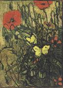 Vincent Van Gogh Poppies and Butterflies (nn04) Sweden oil painting artist